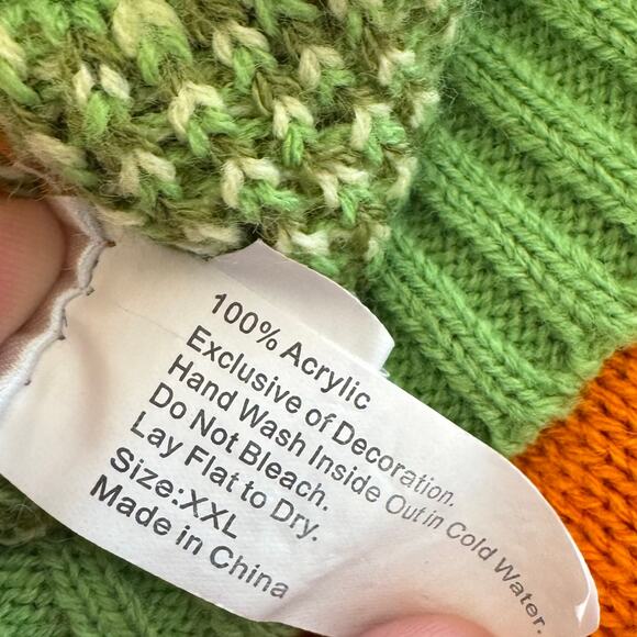 SimplyDog Pumpkin Jack-O'-Lantern Dog Sweater Costume XXL - Picture 6 of 11